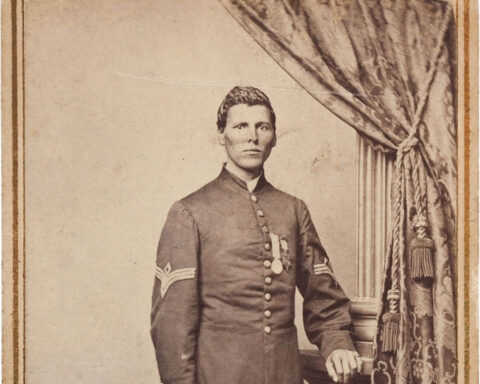 Milton Holland in uniform wearing his Congressional Medal of Honor, from the American Battlefield Trust Post February 23, 2026