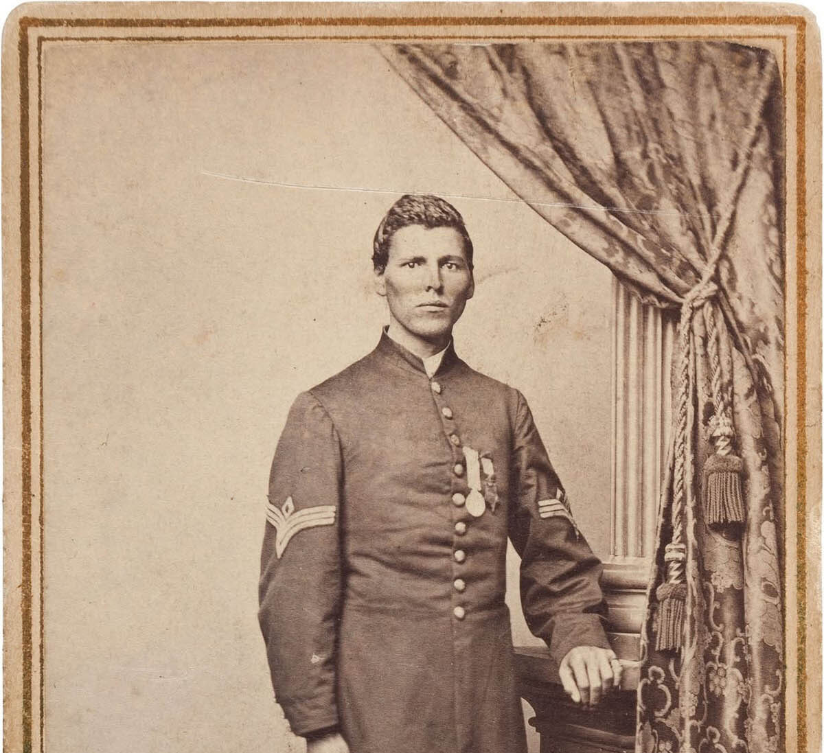 Milton Holland in uniform wearing his Congressional Medal of Honor, from the American Battlefield Trust Post February 23, 2026