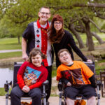 Tim and Laura Revell with Andrew and Timothy