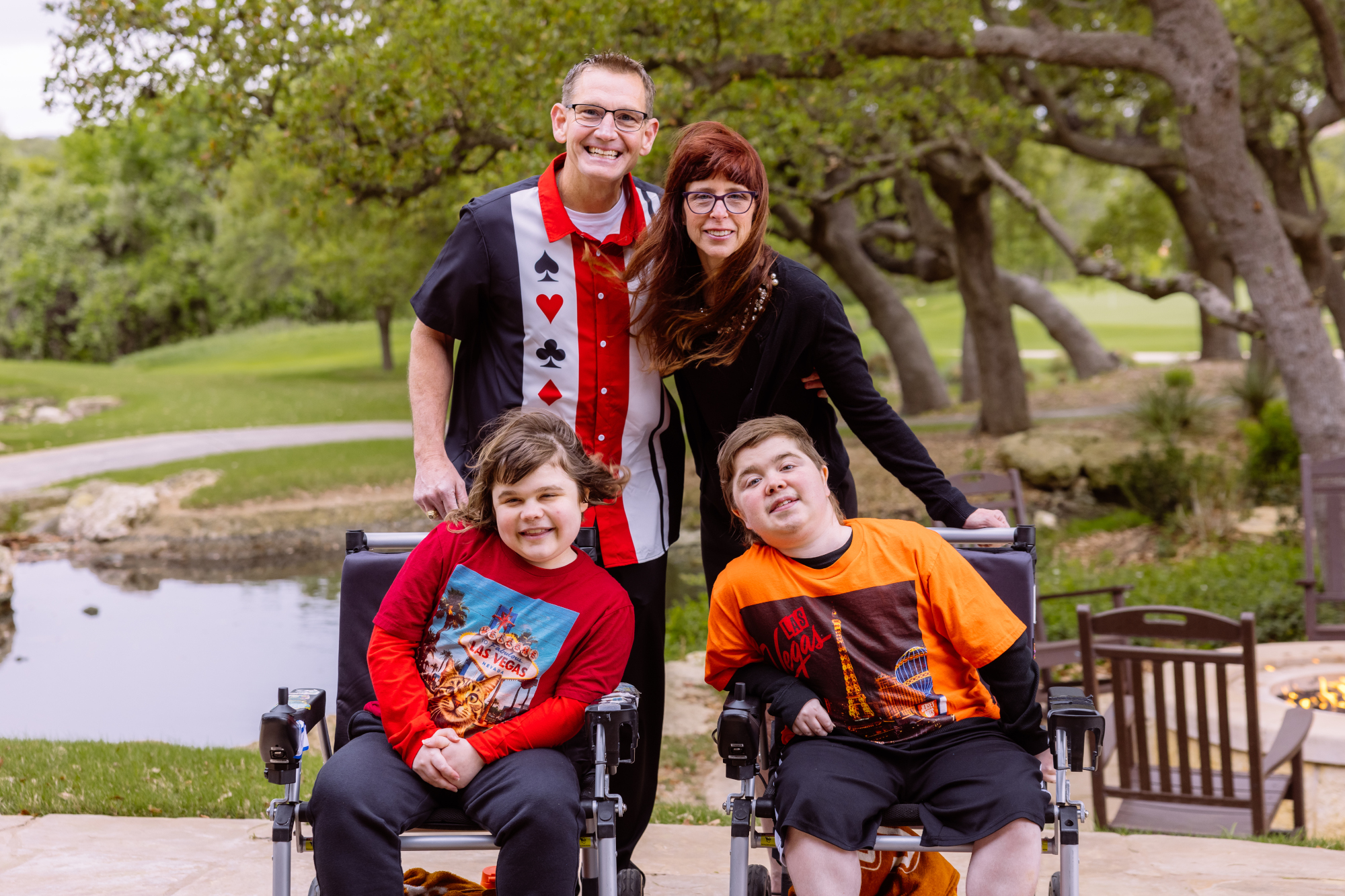 Tim and Laura Revell with Andrew and Timothy