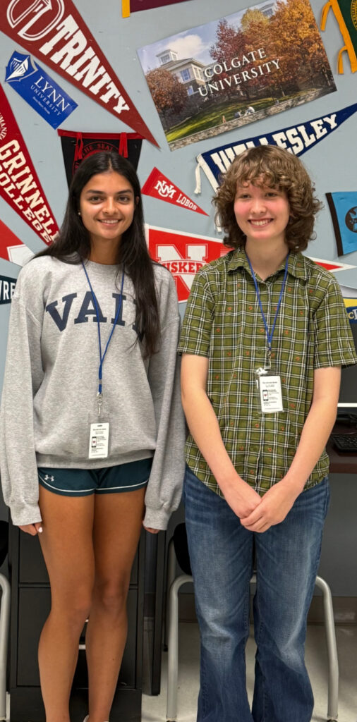 Anderson High School seniors Leila Schuneman, Parker Benko
