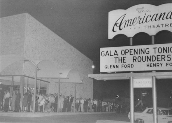 Americana Theater before it was Yarborough Library