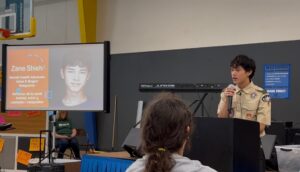 Zane Shieh, speaking as a mental health advocate at Thrive Fest, an annual children’s mental health festival