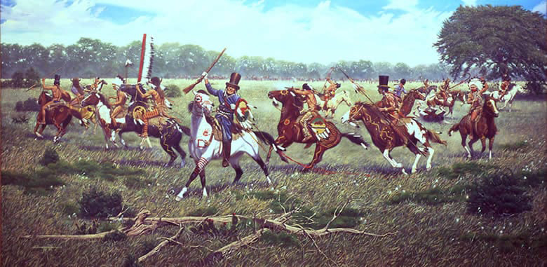 The Battle of Plum Creek. Image available on the Internet and included in accordance with Title 17 U.S.C. Section 107.