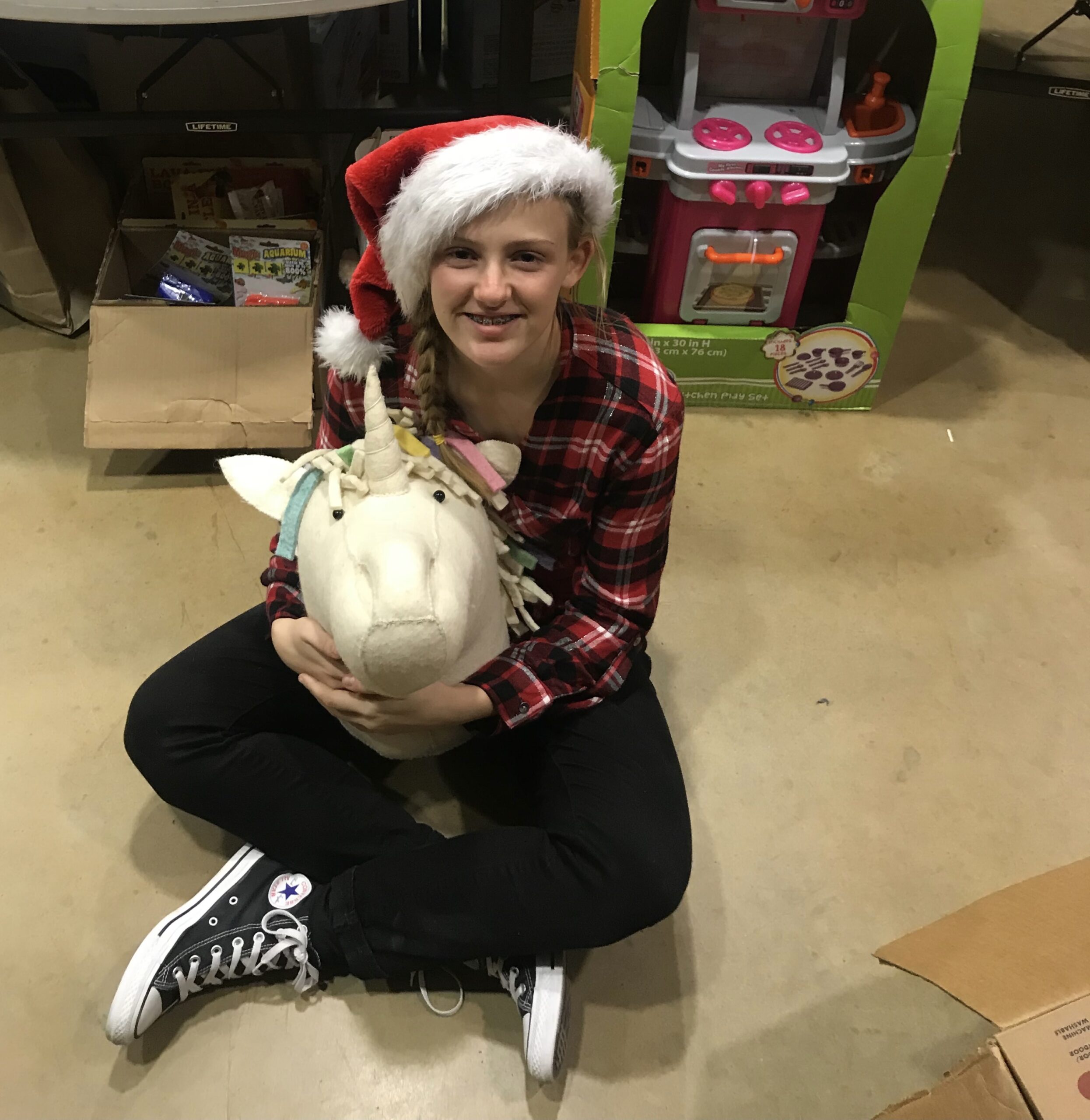 McKenna volunteering as Santa’s helper for RMHC, CTX