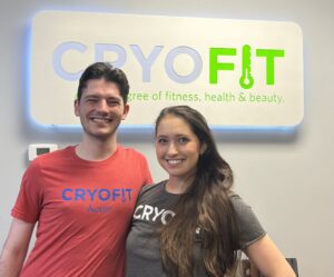 Office Medic Ryan Moreland and Office Manager Lola Balli of CryoFit Westlake