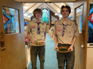 Troop 410 scouts Jonathan and Graham Randall